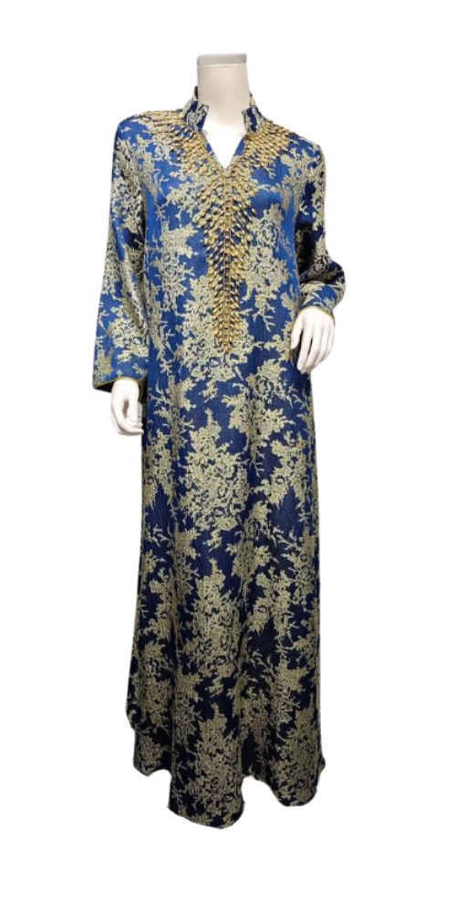 
                      
                        Beaded Collar Elegance Abaya Blue
                      
                    