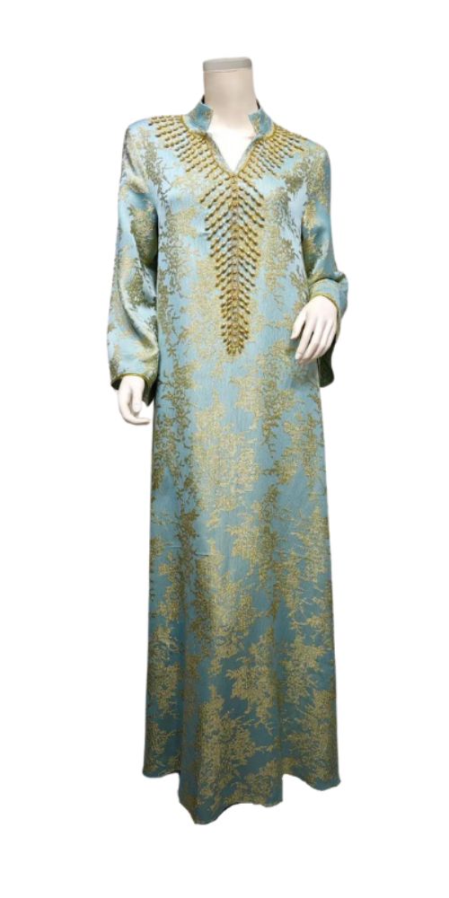 
                      
                        Beaded Collar Elegance Abaya Light Blue
                      
                    