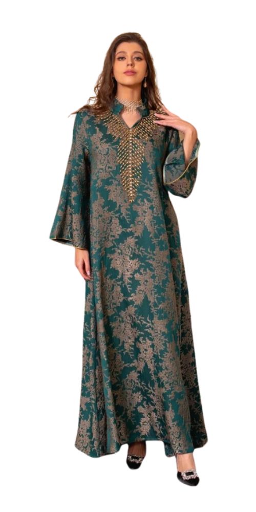 
                      
                        Beaded Evening Elegance Abaya Green
                      
                    