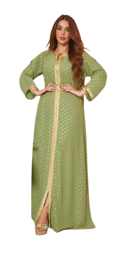 
                      
                        Dots Long Sleeve Abaya Green
                      
                    