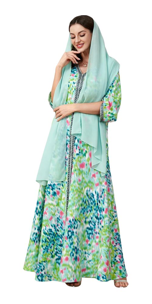 
                      
                        Eid Print Jalabiya Green
                      
                    