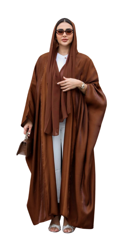 
                      
                        Elegant Bat Sleeve Abaya Brown
                      
                    