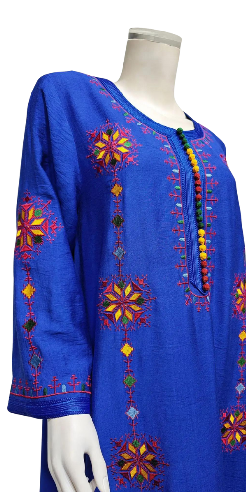 
                      
                        Elegant Embroidery Kimono Caftan Blue
                      
                    