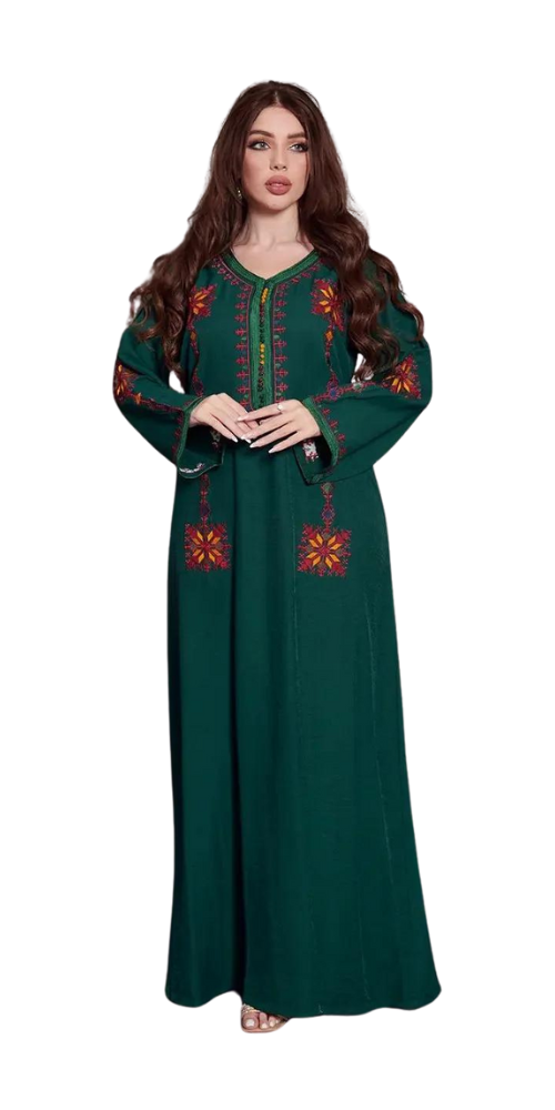 
                      
                        Elegant Embroidery Kimono Caftan Green
                      
                    