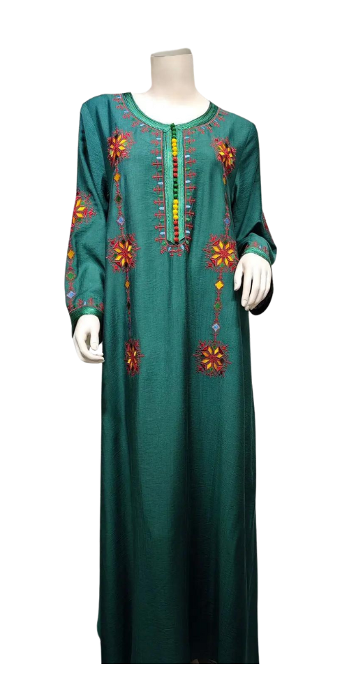 
                      
                        Elegant Embroidery Kimono Caftan Green
                      
                    