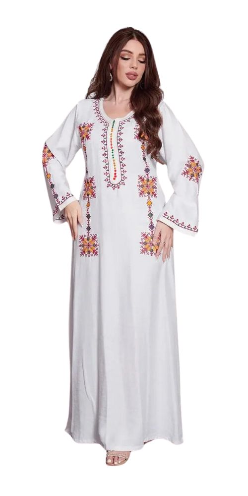 
                      
                        Elegant Embroidery Kimono Caftan White
                      
                    