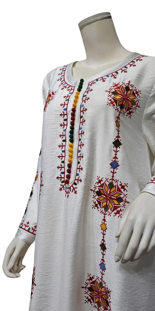 
                      
                        Elegant Embroidery Kimono Caftan White
                      
                    