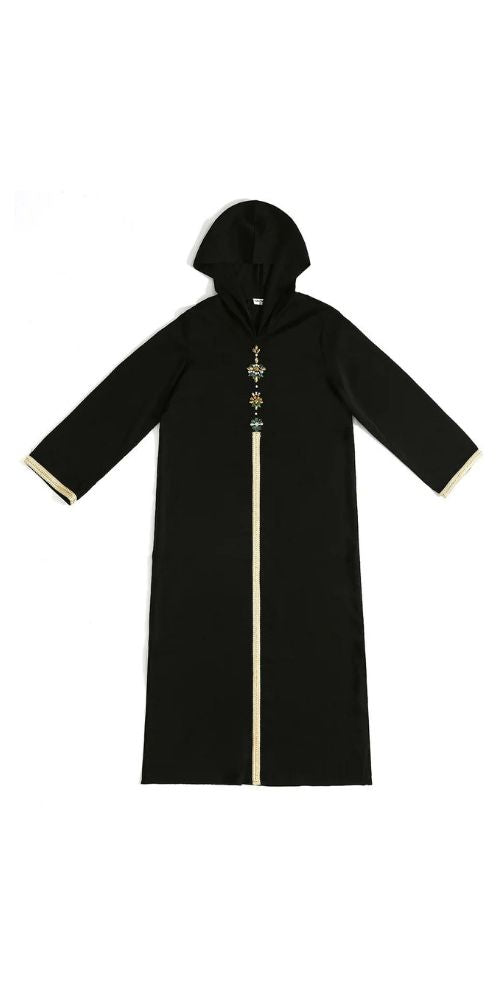 Hooded Abaya Black