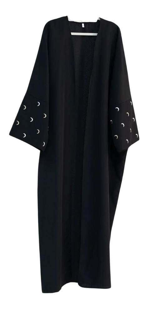 
                      
                        Linen Pocket Kimono Abaya Black
                      
                    