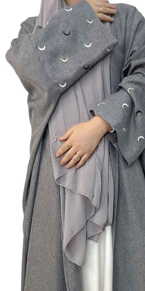 
                      
                        Linen Pocket Kimono Abaya Gray
                      
                    