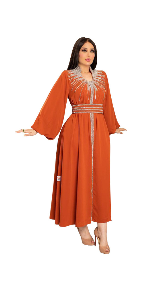 Morocco Diamond Kaftan Orange