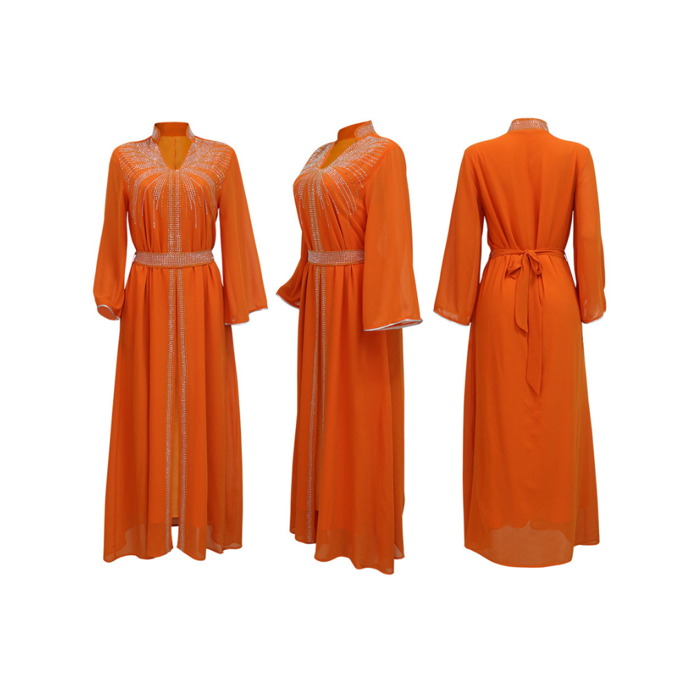 Morocco Diamond Kaftan Orange