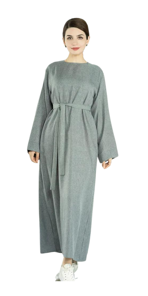 
                      
                        Plain Cotton Linen Abaya Dark Gray
                      
                    