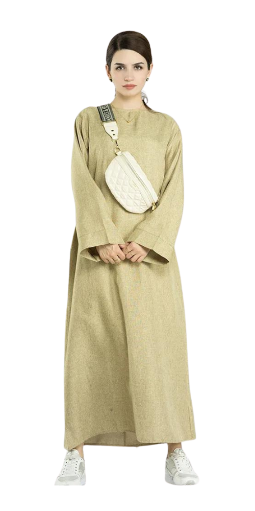 
                      
                        Plain Cotton Linen Abaya Taro
                      
                    