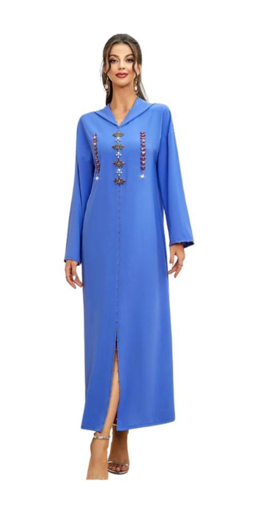 
                      
                        Satin Majesty Caftan Blue
                      
                    