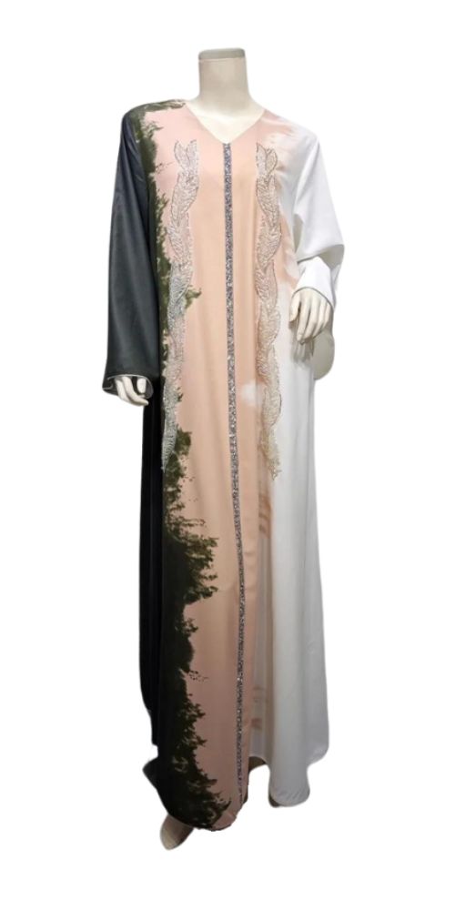 
                      
                        Siskakia Diamond Tie-Dye Abaya Pink
                      
                    