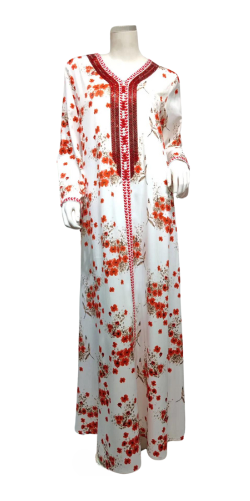 Spring Floral Diamond Abaya